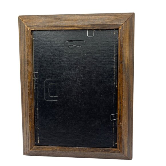 Vintage Wooden Photo Frame With Gold-Tone Trim Rectangular 5x7 Inch Classic Desi - Picture 3 of 5